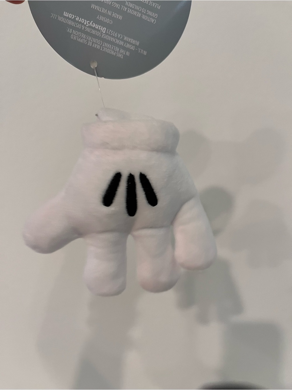 Disney White Plush ear accessory Mickey magic sorcerer  Glove Accessory